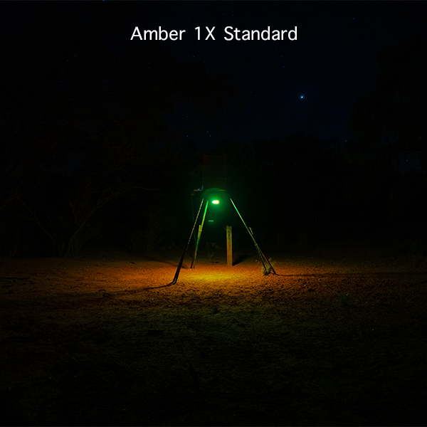 Elusive Wildlife Kill Light 3 Color Feeder Light - Best Hunting Light for Deer Feeders/Hog Hunting - Motion Activated, Portable, Red Green and Amber - Powered by Batteries or Solar Panel