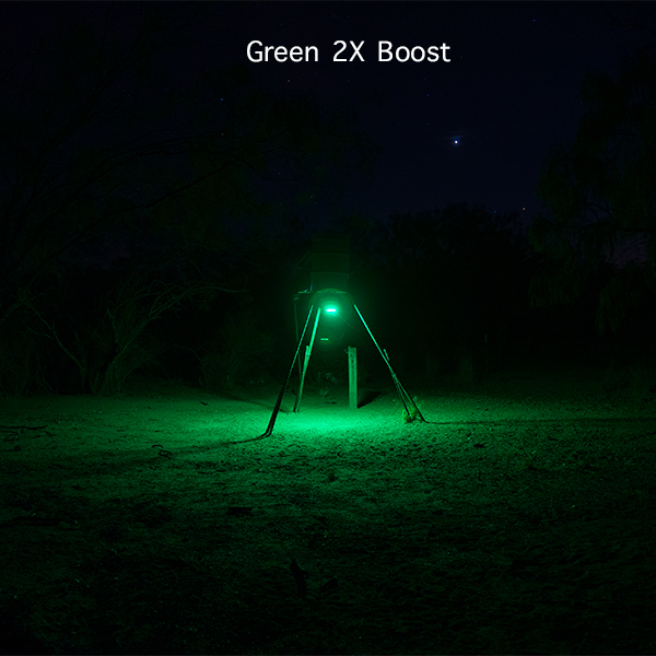 Elusive Wildlife Kill Light 3 Color Feeder Light - Best Hunting Light for Deer Feeders/Hog Hunting - Motion Activated, Portable, Red Green and Amber - Powered by Batteries or Solar Panel