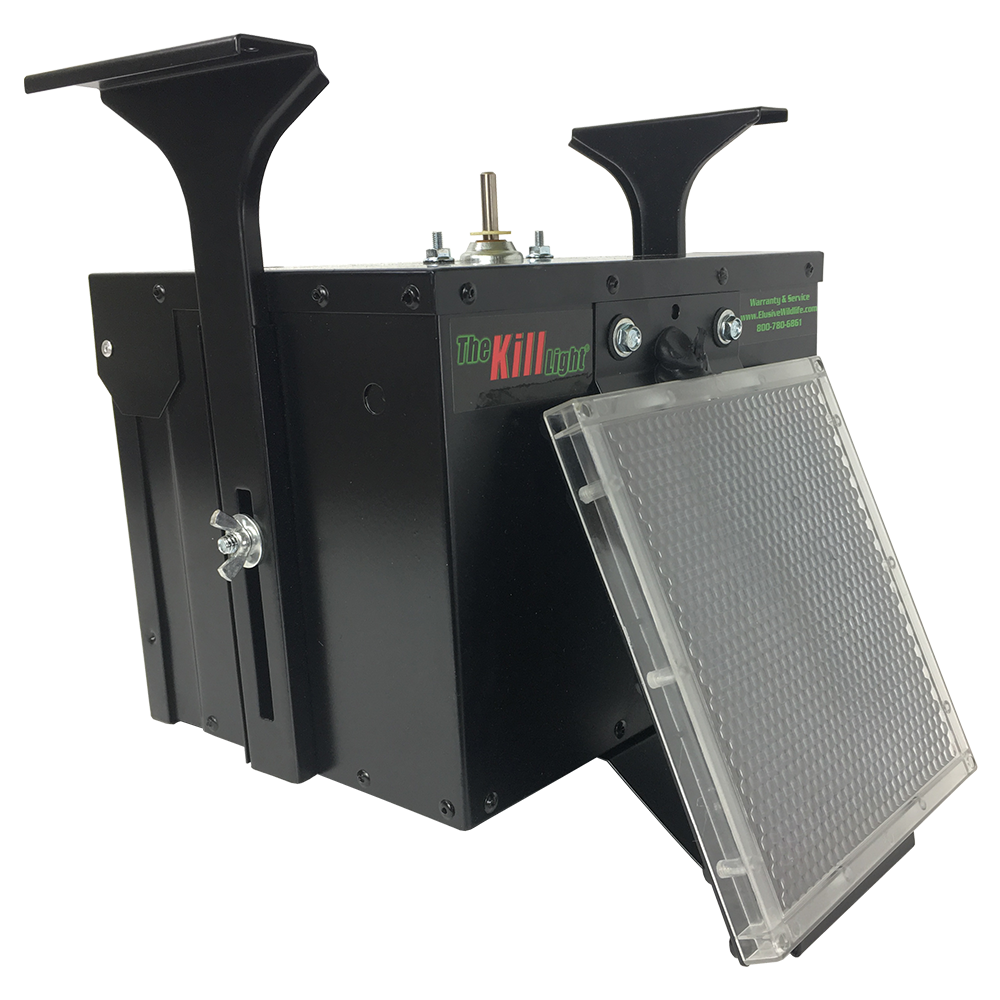 Elusive Wildlife Premium 12 Volt Feeder Control Box with The Timer and Attached Solar Panel