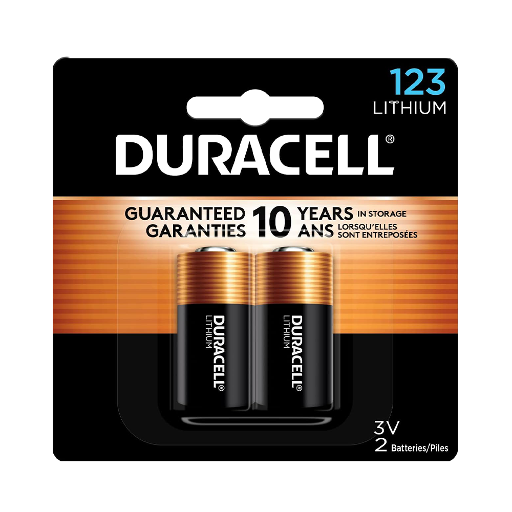 DURACELL Coppertop Lithium Battery CR123 Coppertop 2 Pack