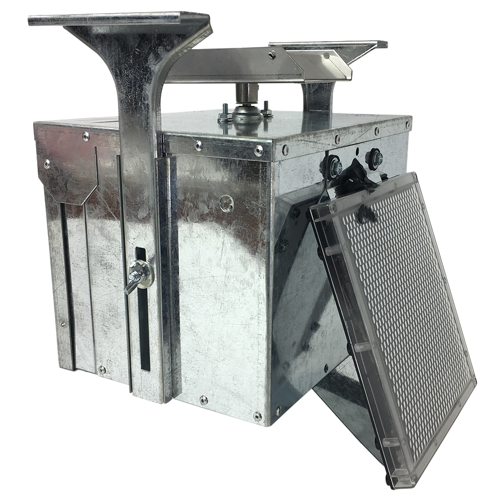 Elusive Wildlife Premium 12 Volt Feeder Control Box with The Timer and Attached Solar Panel