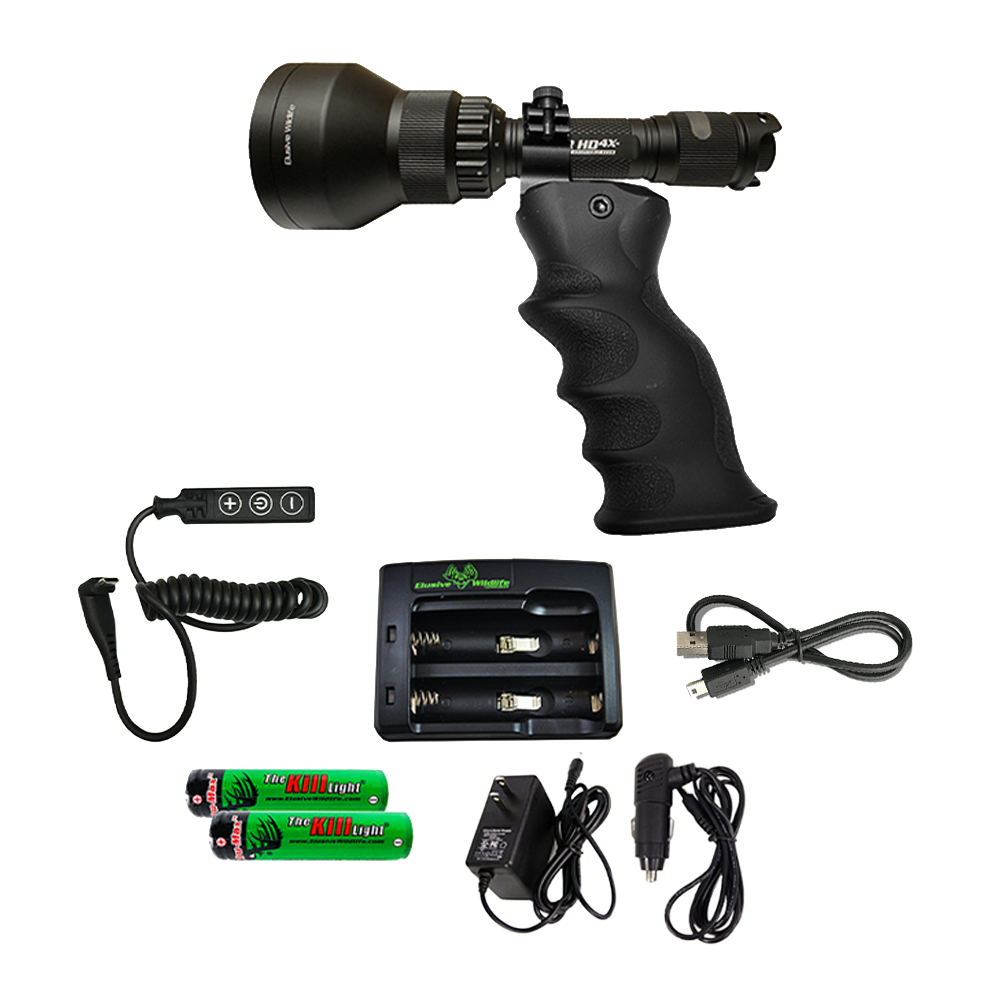 Elusive Wildlife HD4X Spotlight Package Extreme Distance Zoom Focus with Multi Color LED Technology