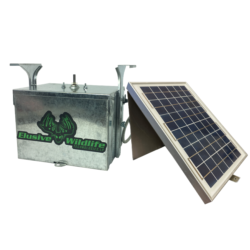 Elusive Wildlife 10 Watt Panel Lower Control Unit for Use with 12 Volt Deep Cycle Marine Batteries