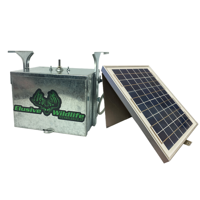 Elusive Wildlife 10 Watt Panel Lower Control Unit for Use with 12 Volt Deep Cycle Marine Batteries