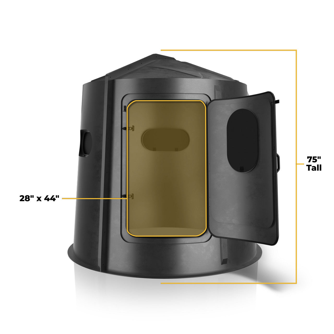 MAVERICK BLINDS Five Shooter -Hunting Blind-Brown-Tinted Windows