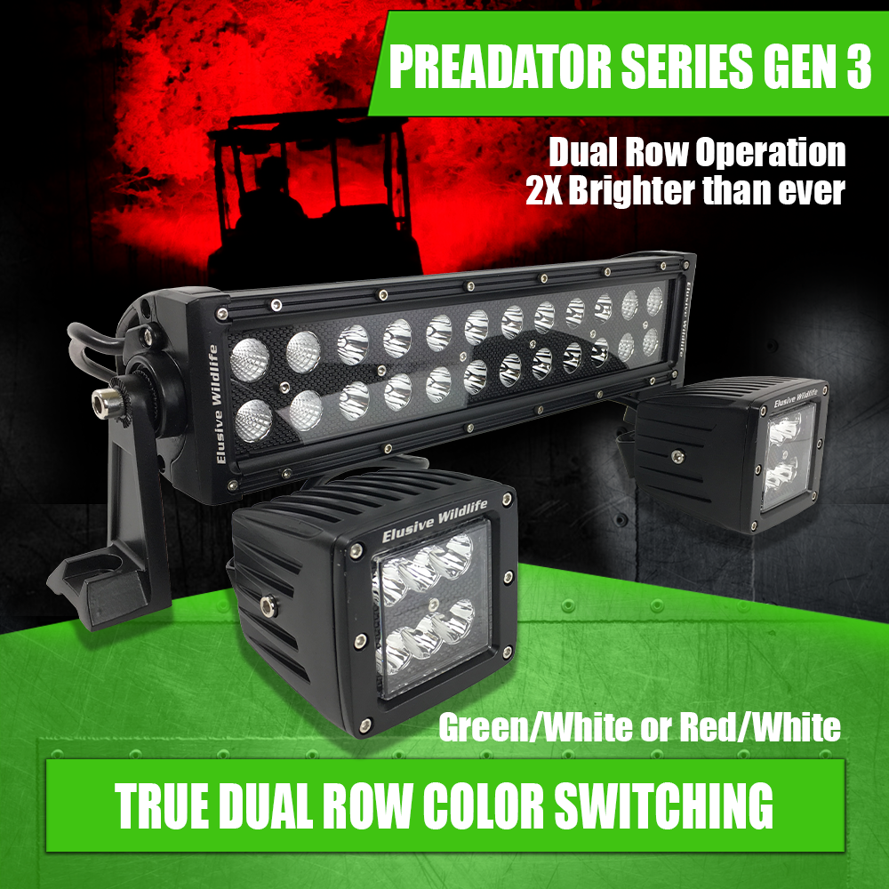 Kill Light Gen 3 Predator Series Blackout LED Light Bar Multi Color with Extreme Distance for UTV, ATV and Vehicles