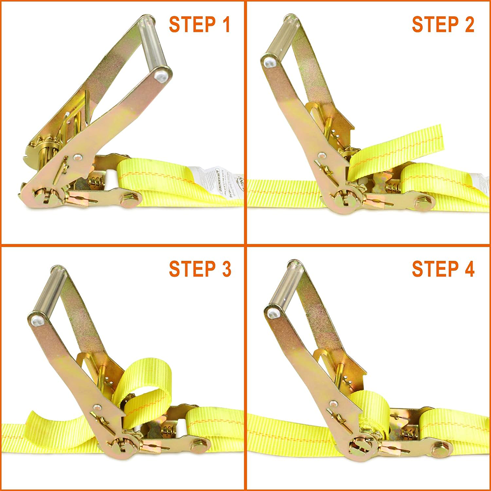 Heavy Duty Ratchet Strap, 1 Pack - 2in. x 27ft, Working Capacity-3,333 LBS