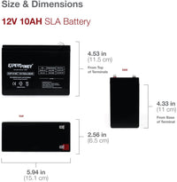 12 Volt, 10 amp Rechargeable Battery