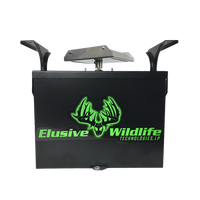 Elusive Wildlife Premium 12 Volt Feeder Control Box with The Timer and Attached Solar Panel
