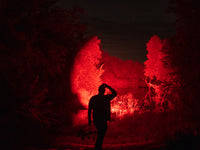 Elusive Wildlife 3-in-1 LED Headlamp Kit with Adjustable Beam for Hunting, Hiking and Camping-Dimmable, Zoomable led headlamp with Over 200 Yards Distance High Power headlamps for Hunters