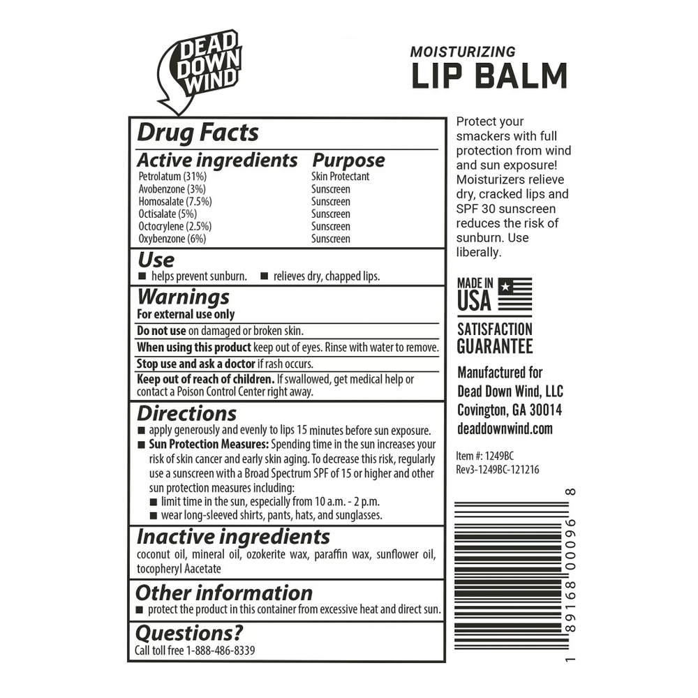 DEAD DOWN WIND -Lip Balm