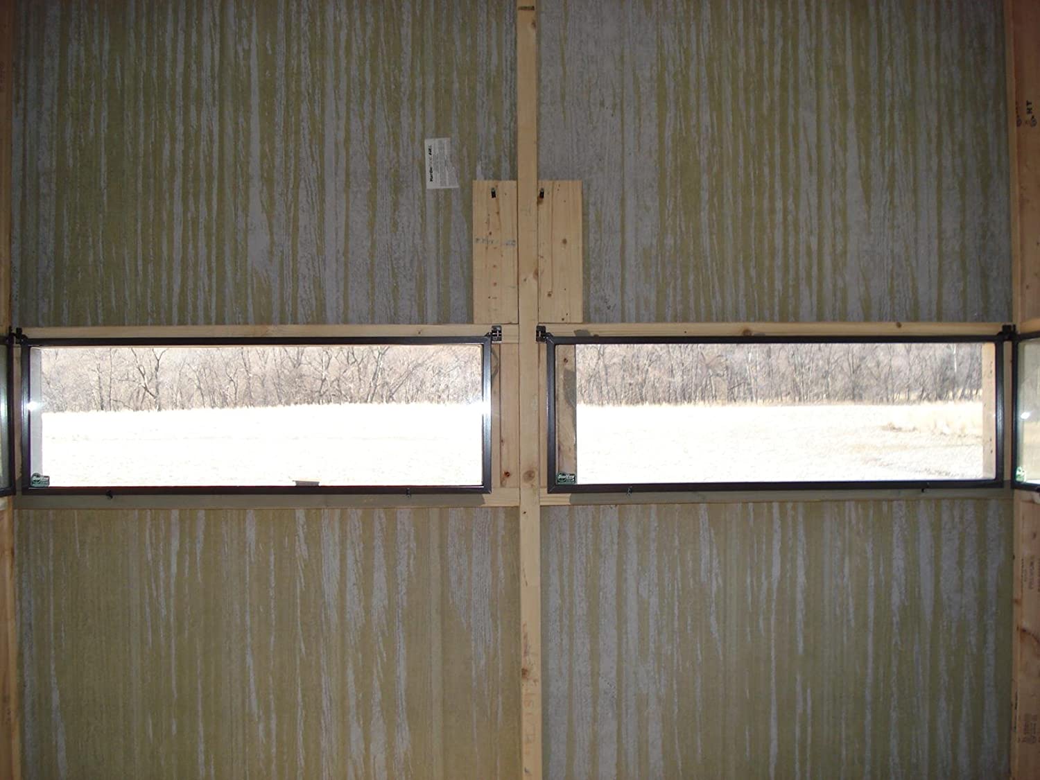 DeerView Blind Window Basic Hinge Glass Window for Deer Blinds and Shooting Houses