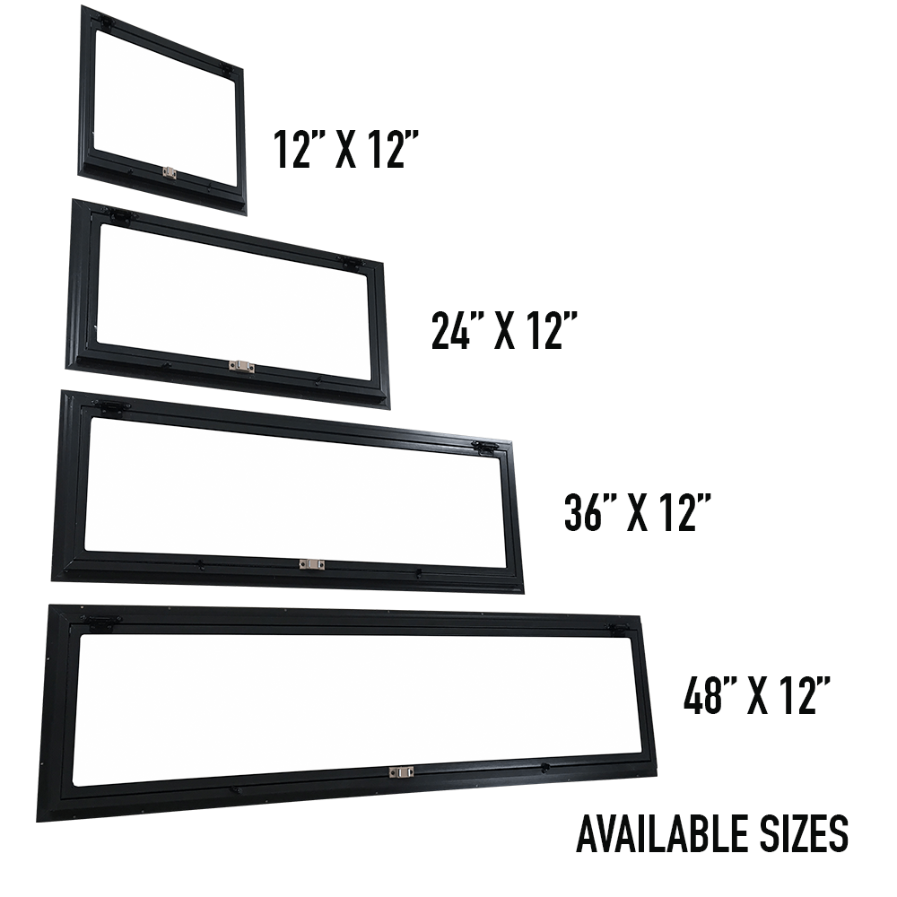 DeerView Blind Window Deluxe Hinge Glass for Deer Blinds and Shooting Houses