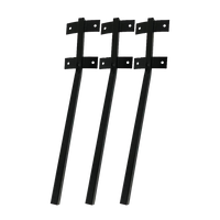 Feeder Leg Brackets, Bolt On with Hardware, Black