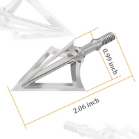 Feyachi Broadheads, 1 Piece Design, 100 Grain, Stanless Steel, Crossbow & Compound Rated, Six Pack