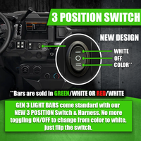 Kill Light Gen 3 Predator Series Blackout LED Light Bar Multi Color with Extreme Distance for UTV, ATV and Vehicles