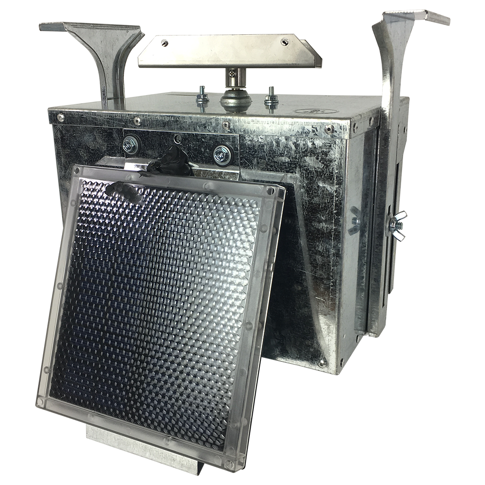 Elusive Wildlife Premium 12 Volt Feeder Control Box with The Timer and Attached Solar Panel