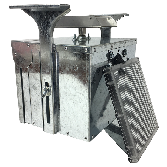 Elusive Wildlife Premium 12 Volt Feeder Control Box with The Timer and Attached Solar Panel