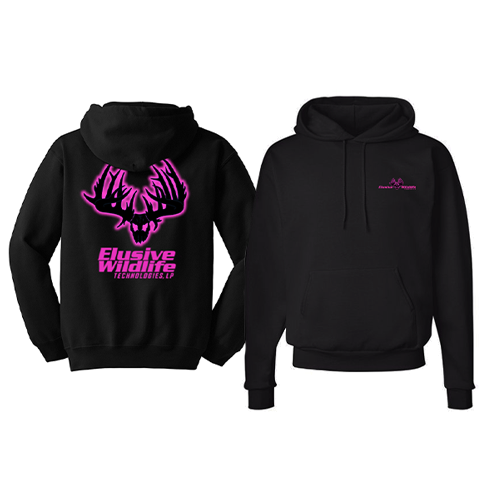 Elusive Wildlife Technologies Pullover Hoodie, HOT PINK