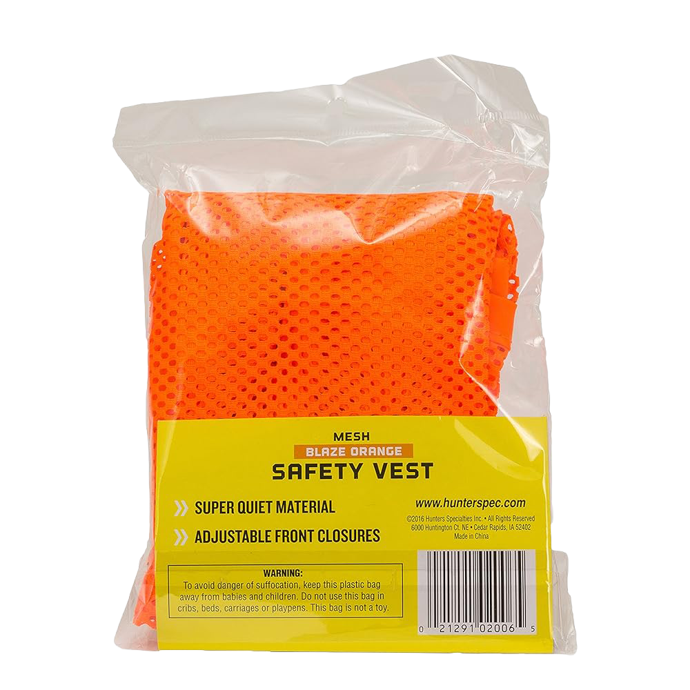 HUNTER SPECIALTIES Vest Mesh Adult Blaze Orange Safety