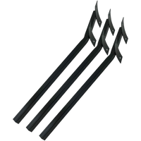 Feeder Leg Brackets, Bolt On with Hardware, Black