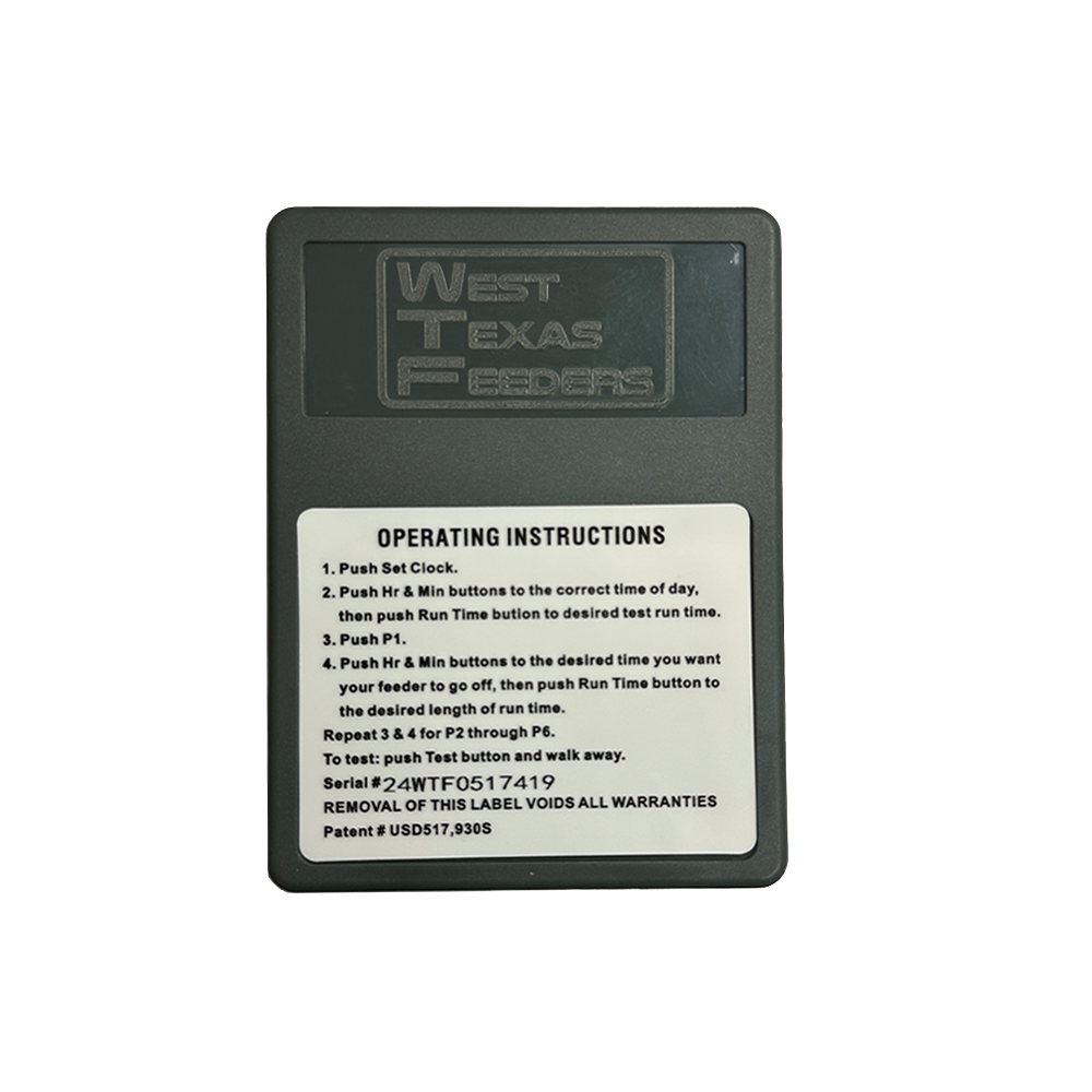 The Timer Wildlife Feeder Controller for Deer, Turkey, Hog and other Wildlife Feeders, 12 volt or 6 volt, Easy to Program and Install with backlit LCD, multiple programmable feed times