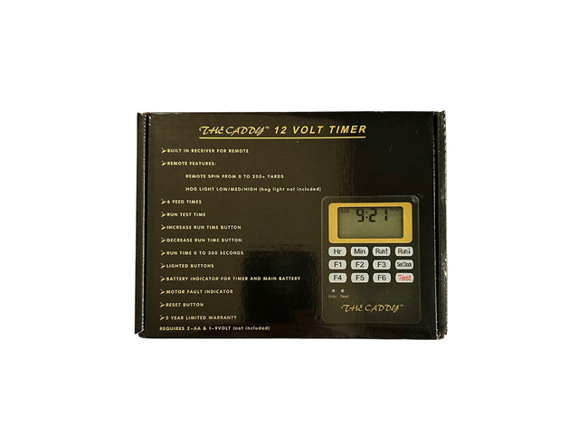 Sendero Outdoors THE CADDY Timer 6 or12 Volt Digital Timer with Wireless Remote for Spin & Light Function